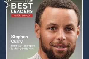 广做公益！库里被《美国新闻与世界报道》评为2025年最佳领袖之一